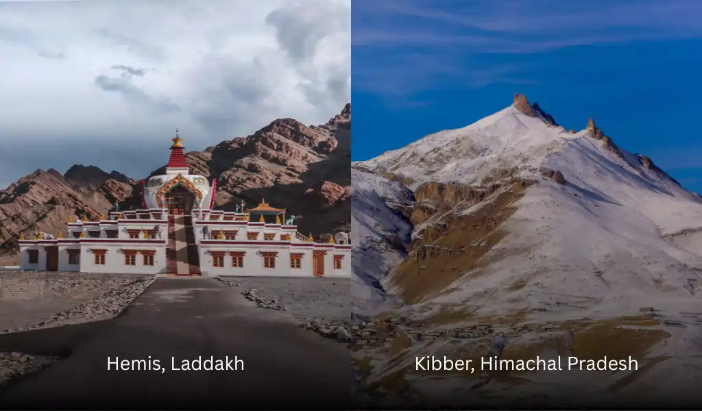 habitat differences in Kibber vs Hemis